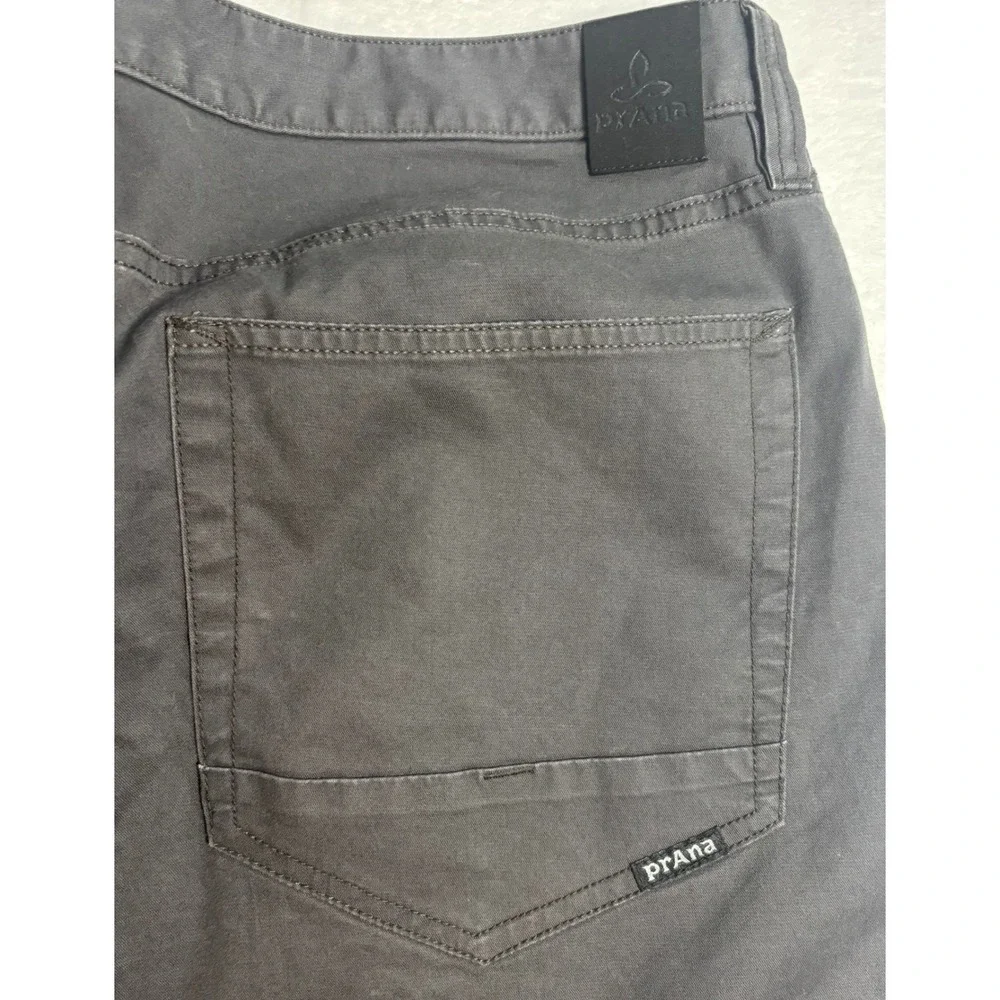 PrAna Breathe Pants Men Gray Excellent Organic Cotton Stretch Straight 38x32